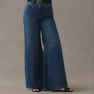 Pilcro Blue Flare & Wide Leg Jeans